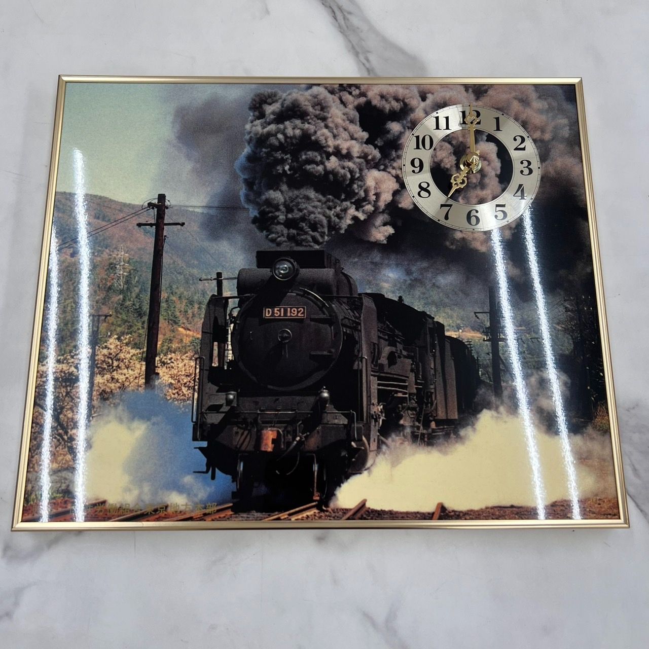 レトロ47年 置時計（壁掛け両用）シチズン …蒸気機関車デザイン 昭和
