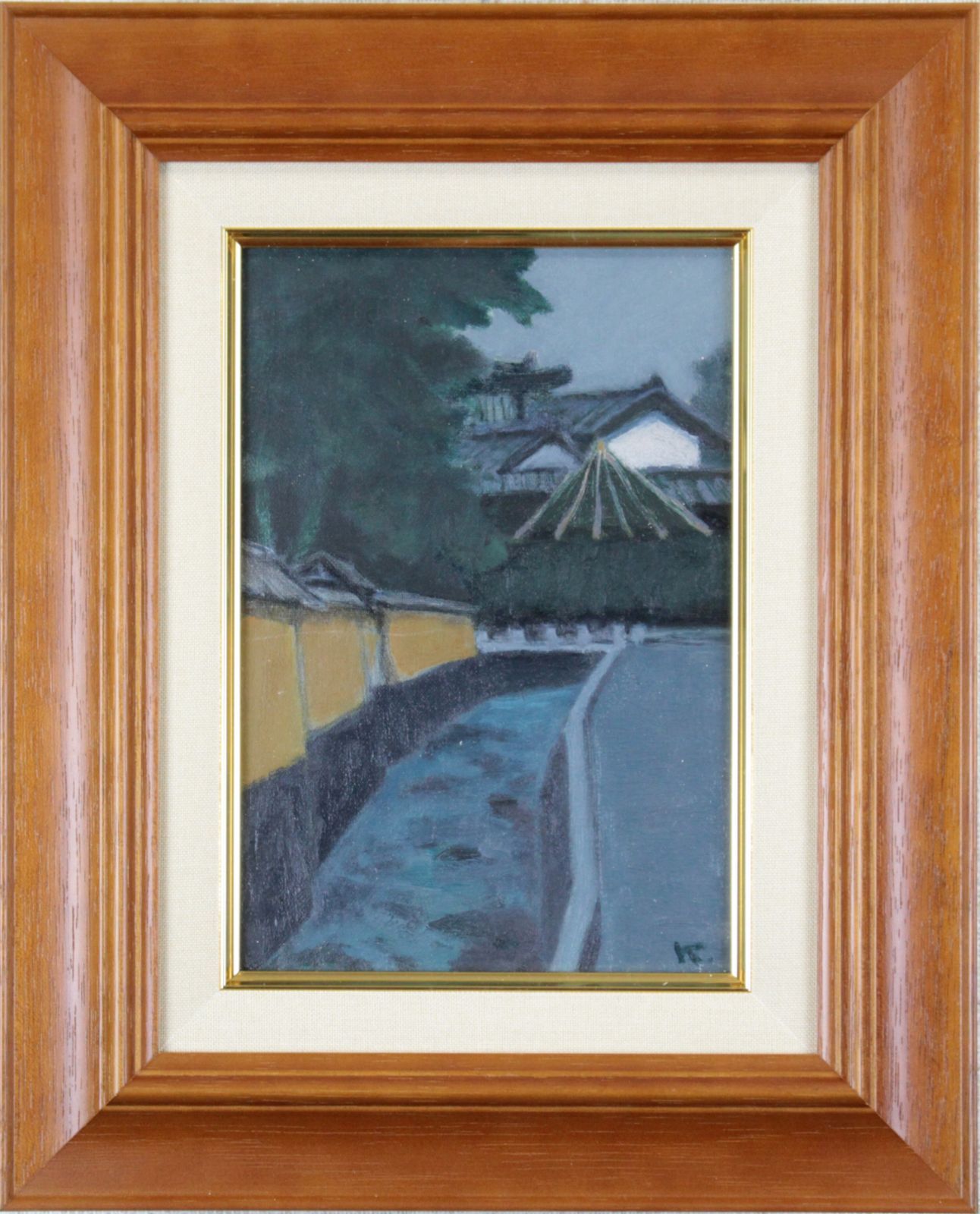 小川 愃『堀のある通り（金沢）』油彩画【真作保証】 絵画 小川 愃『堀のある通り（金沢）』油彩画【真作保証】 絵画