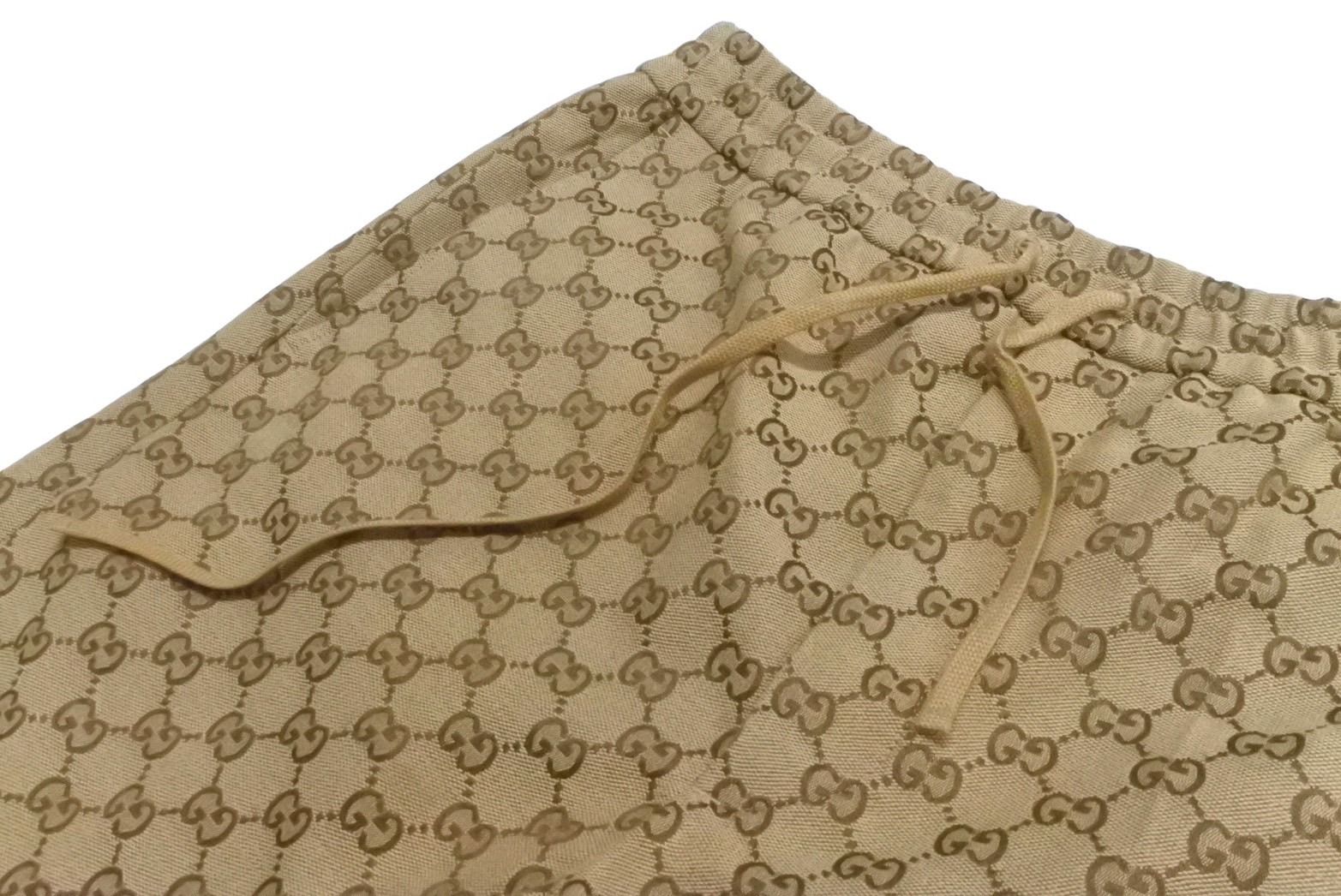 極美品 GUCCI グッチ パンツ GGキャンバス ジョギングパンツ ベージュ  