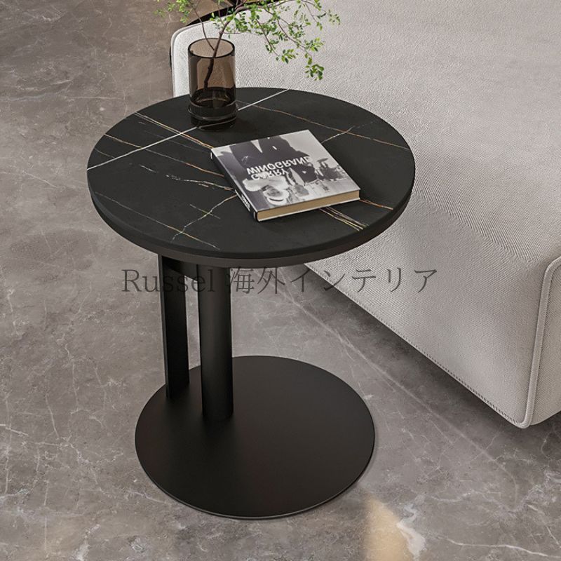 確認(*^^*♡画像4枚 サイドテーブル 丸型 大理石風 モダン シンプル ラウンド インテリア