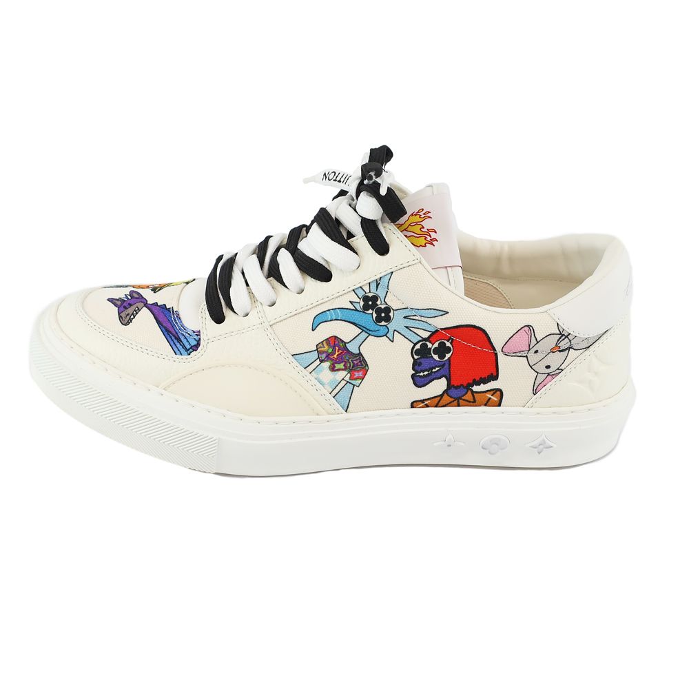 天白 LOUIS VUITTON ルイヴィトン オリライン LVフレンド ローカットスニーカー ホワイト 白 表記サイズ6.1 2 約25.5cm相当 MS1220 靴 シューズ