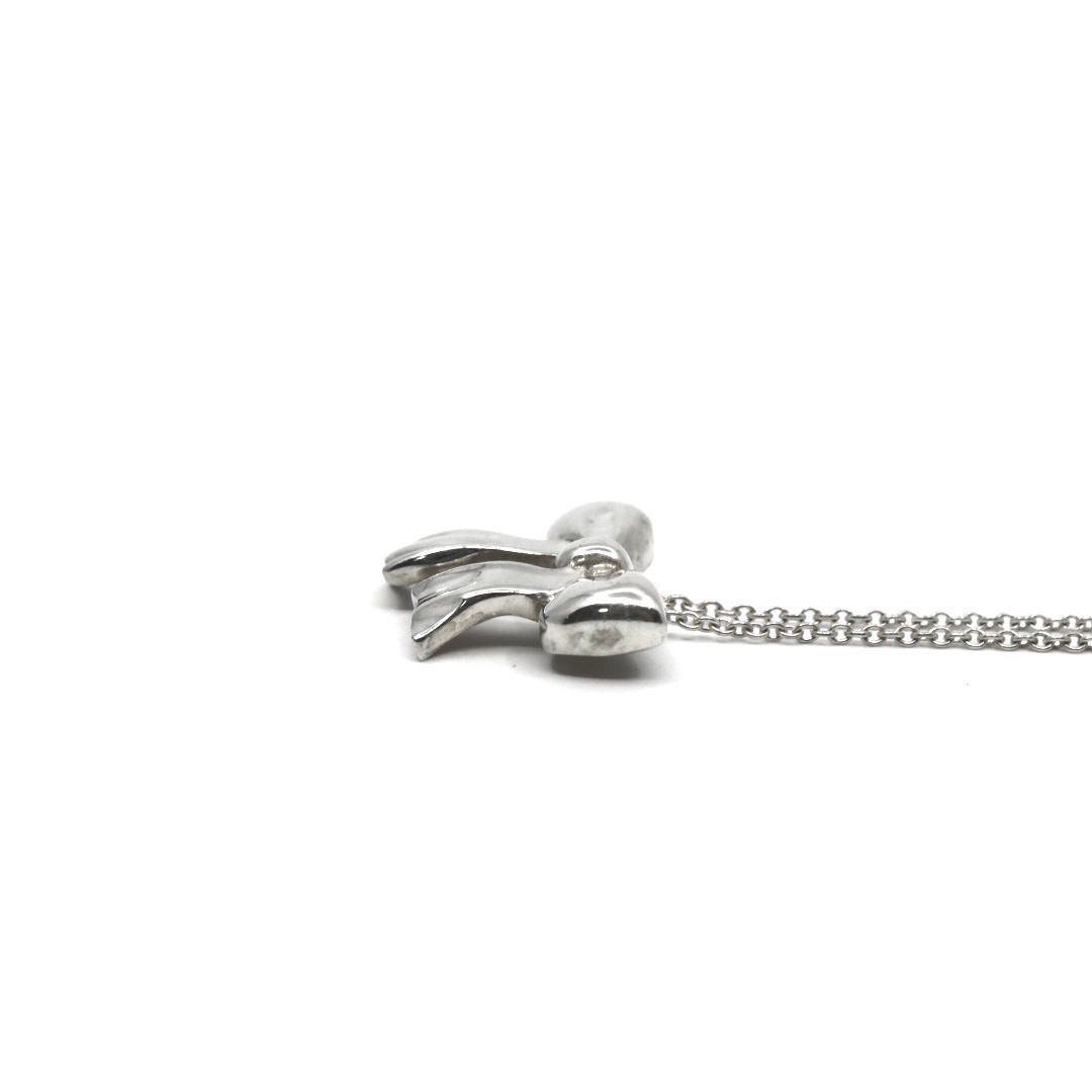 美品 TIFFANY&Co. ティファニー ボウ リボン ネックレス