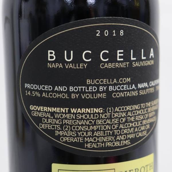 BUCCELLA（ブッチェラ）カベルネ ソーヴィニヨン 2018 14.5％ 750ml