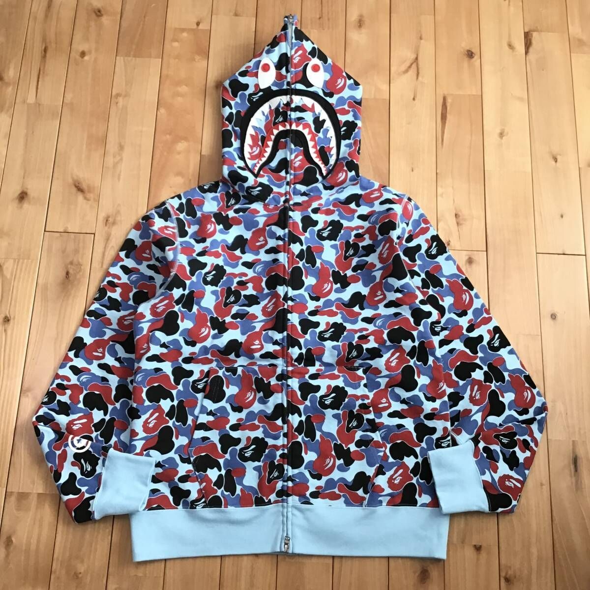 ☆シカゴ限定☆ CHICAGO STORE CAMO Separate shark full zip hoodie L 