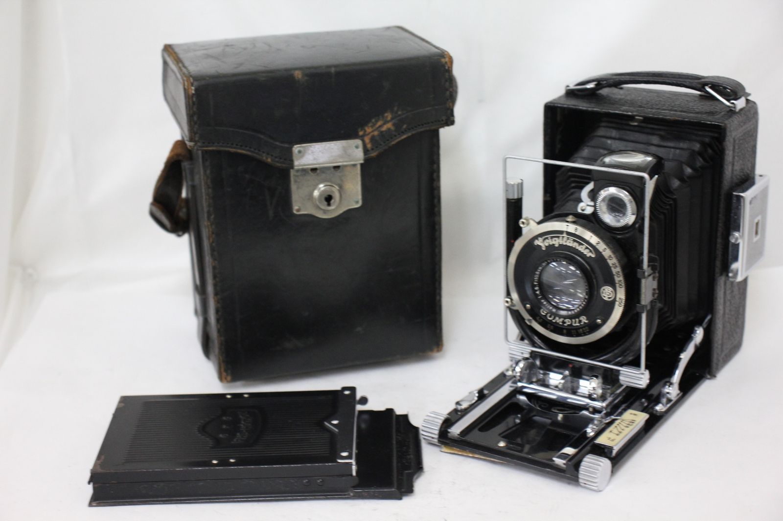 品 フォクトレンダー Voigtlander Heliar 10.5cm F4.5 ケース付き 蛇腹カメラ e980