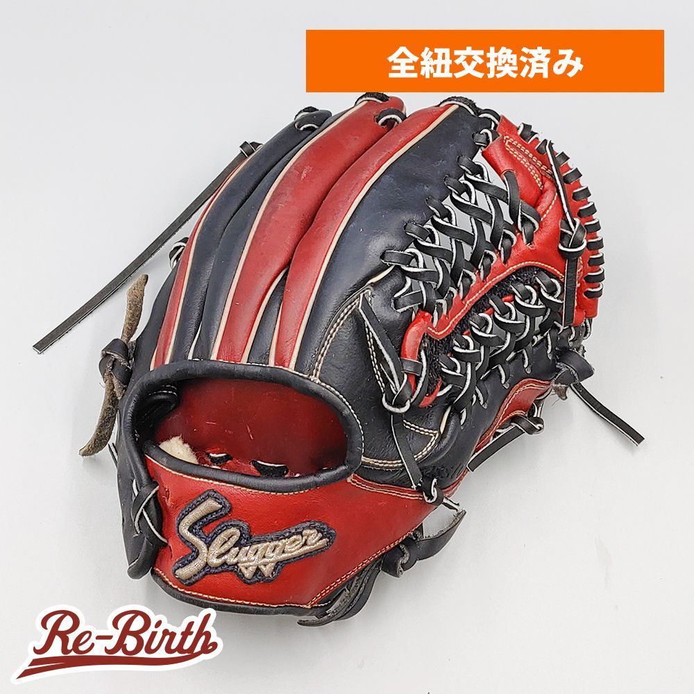 Sluggers 軟式野球グローブ 全紐交換済み】 スラッガー 軟式グローブ / 内野手用 型付け済み