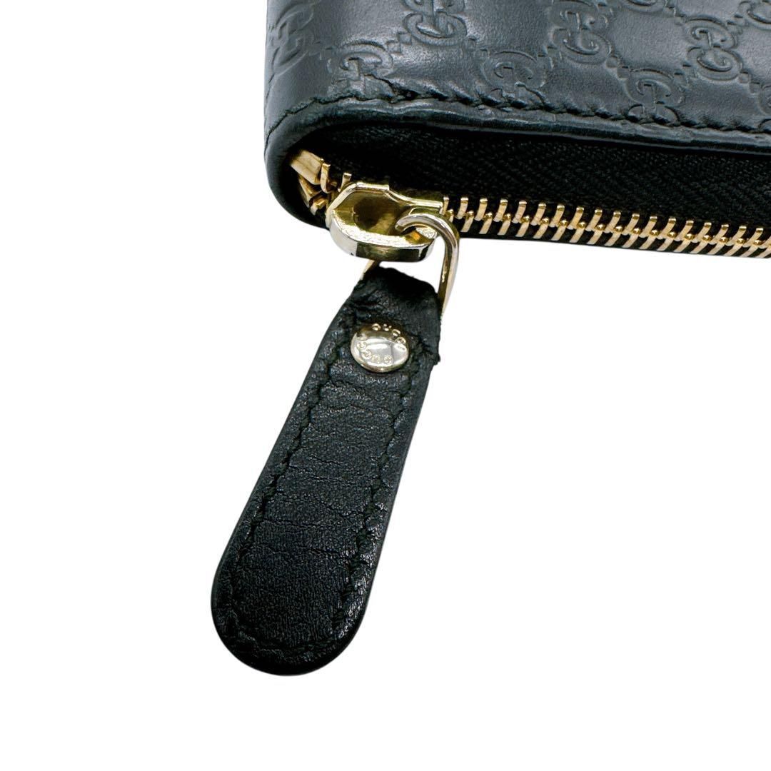 グッチ 449391 レザー マイクログッチシマ 長財布 GUCCI 美品