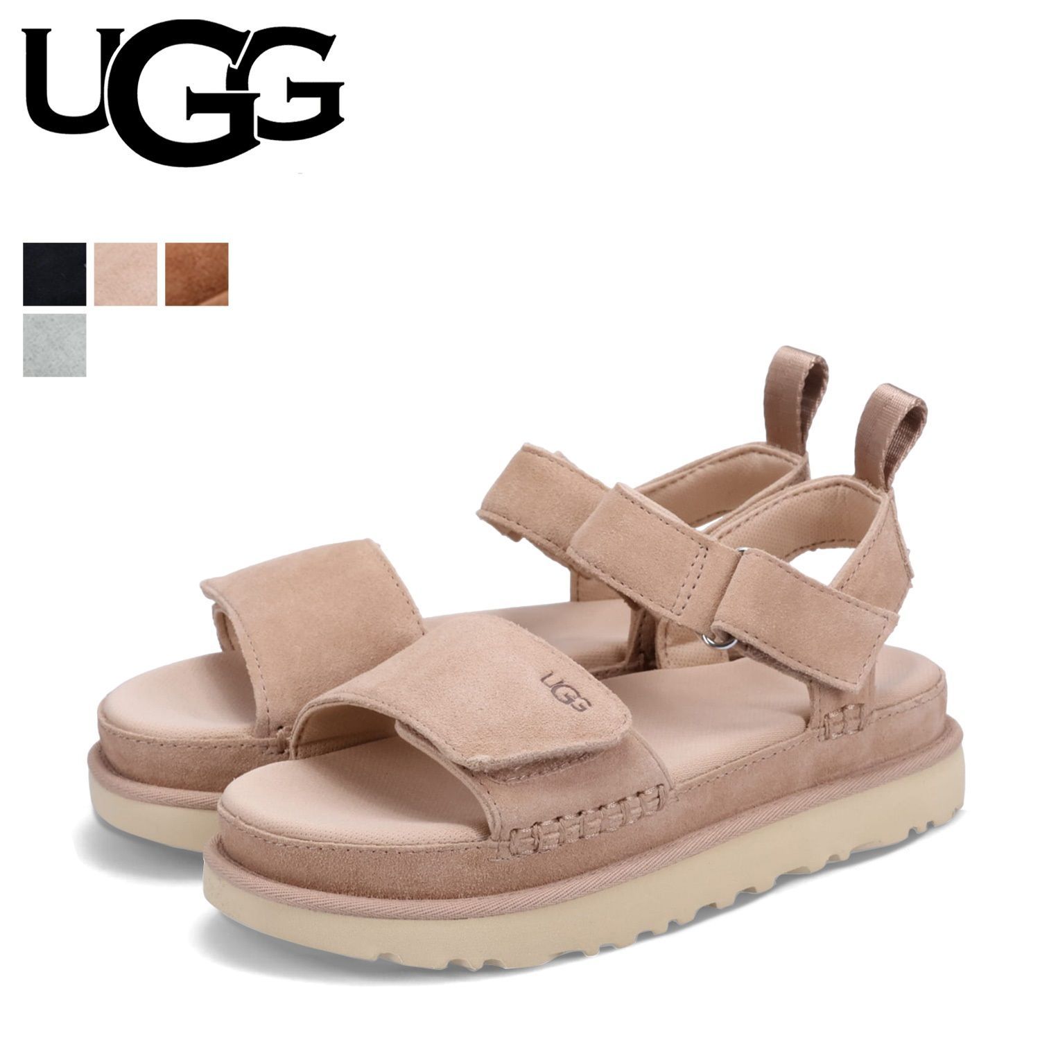 【 週末割引】UGG アグ サンダル ストラップサンダル ゴールデンスター レディース GOLDEN STAR ブラック ブラウン ベージュ 黒 1136783