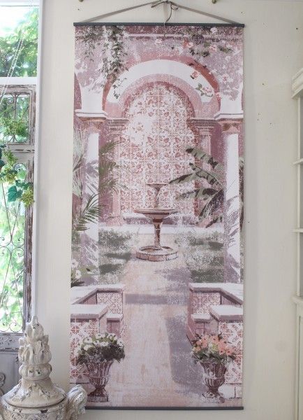 正規品，お買い得 タペストリー スクリーン 壁飾り (836)  マチルドエム フランス ウォールデコ 額絵 可愛い マチルドM Mathilde M. シャビーシック アンティーク風 輸入雑貨 アンティーク 雑貨 姫系 おしゃれ タペストリー
