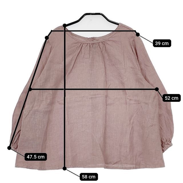 fog linen work 新品 リトアニア製 リネン 2way ブラウス シャツ
