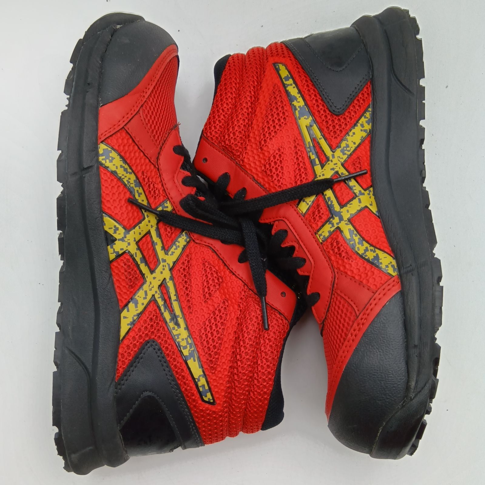 ASICS アシックス 安全靴 作業靴 ハイカット スニーカー レッド