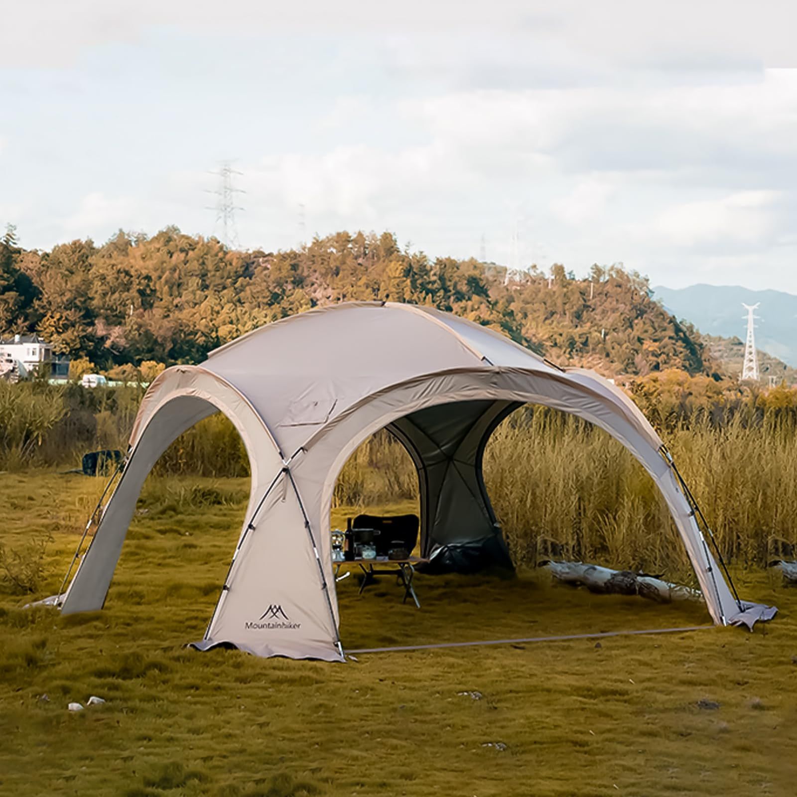 人気商品大型ドームテント 4m*4m*2.3m 防水PU3000mm UVカットUPF50+ 5