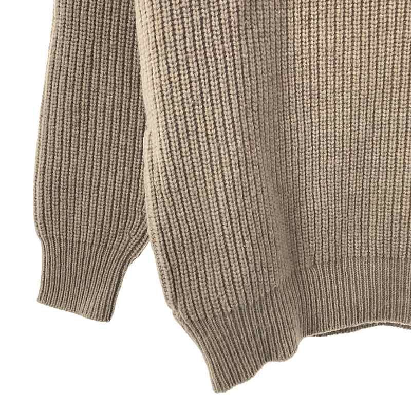 【美品】  ORCIVAL / オーチバル | ハーフジップ リブニット | 1 | ベージュ | レディース 美品】 ORCIVAL / オーチバル | ハーフジップ リブニット | 1