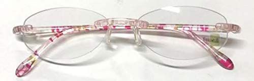 +2.5_ピンクフラワー 【軽量老眼鏡】エアリーダーソレイユ 紫外線99％以上カット アイマジン (+2.5, ピンクフラワー)