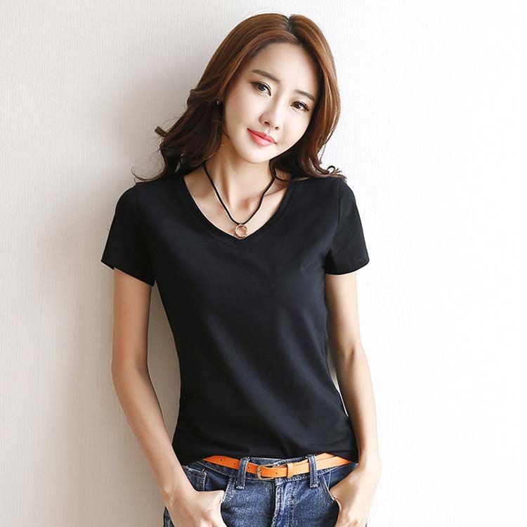 レディース トップス 無地 夏 無地tシャツ カットソー Vネック T