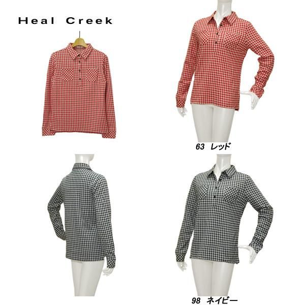ヒールクリーク Heal Creek レディース 秋冬 シャギージャガードチェック 長袖シャツ 002-23014