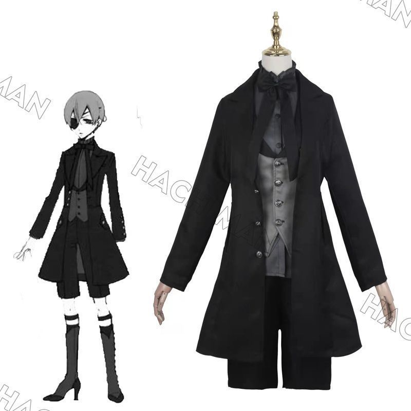 黒執事 シエル ファントムハイヴ コスプレ衣装 お盆 演出服 舞台装 コスチューム 仮装 プレゼント 祭り 変装 コスプレ祭 ハロウィン 忘年会