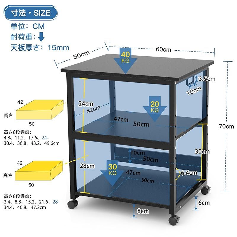 キャスター付き