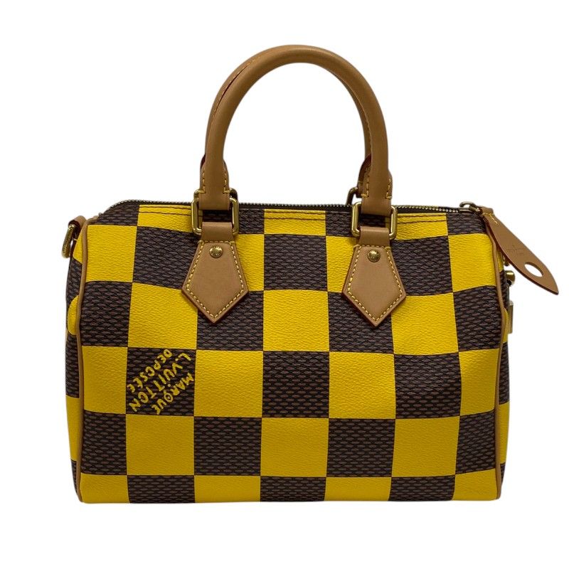 ルイ ヴィトン LOUIS VUITTON スピーディ バンドリエール25 N40584 イエロー ダミエ ポップ レディース ボストンバッグ