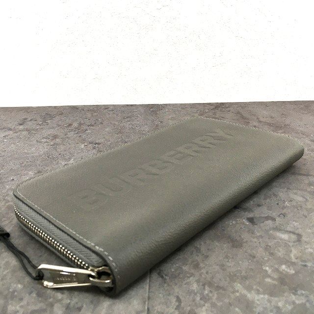 285 送料込み！ 未使用品 BURBERRY ジップウォレット グレー