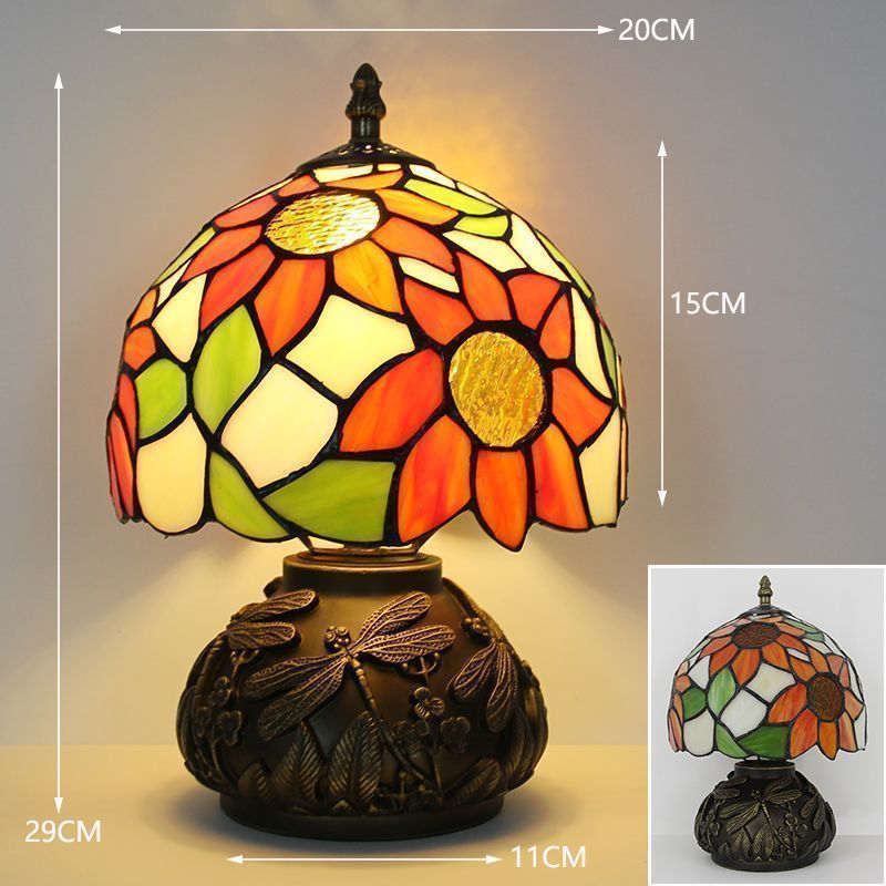 LEDテーブルランプ ステンドグラス 照明クラシック ヨーロッパ 手作り2 LEDテーブルランプ ステンドグラス 照明クラシック ヨーロッパ