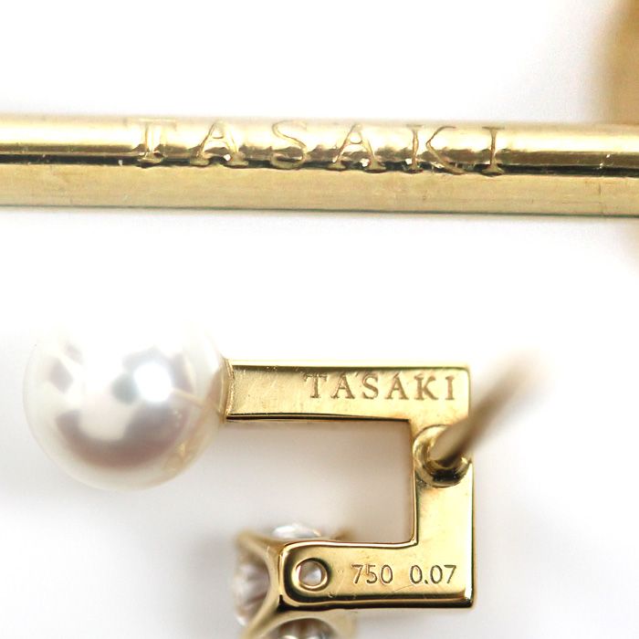 TASAKI タサキ K18YG イエローゴールド プチ バランス ノート ピアス  