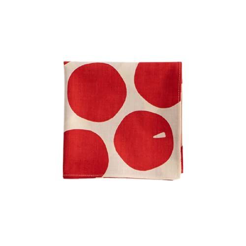 商品 おいしい風呂敷 入学 入園 りんご 誕生日 敬老の日 父の日 チーフ|母の日 お弁当包み ハンカチ クロス 小風呂敷 風呂敷 | 綿100％ サイズ約50㎝×50㎝ りんご|日本製 おいしい風呂敷 かまわぬ