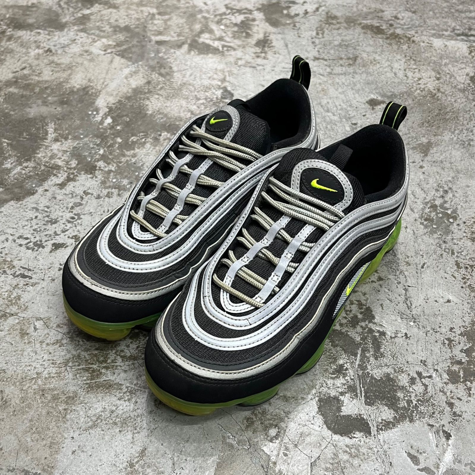 NIKE Air Vapormax 97 Black Volt-Metallic Silve エアマックス97 