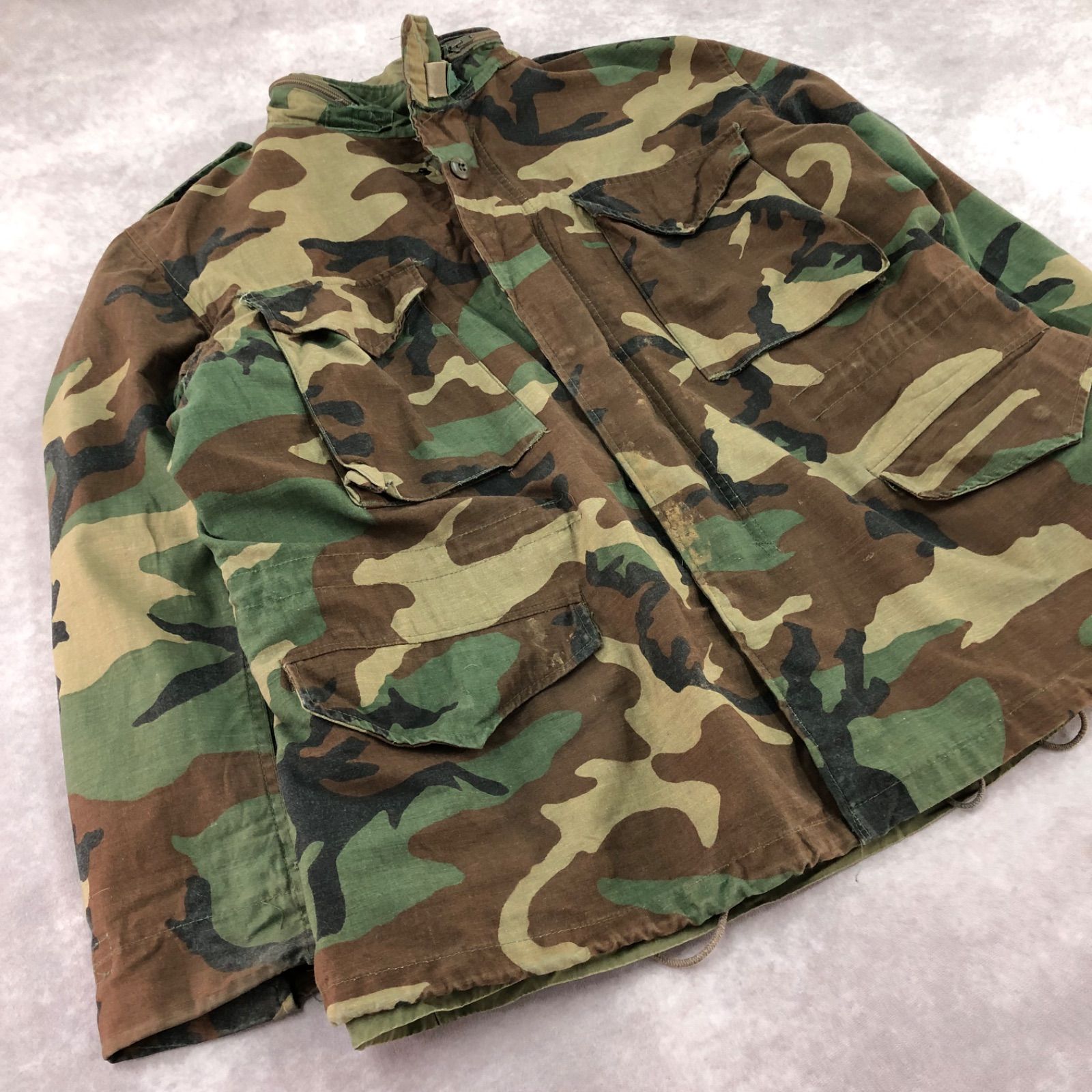 米軍実物 U.S.ARMY M-65 80s カモフラ 迷彩柄 フィールドジャケット