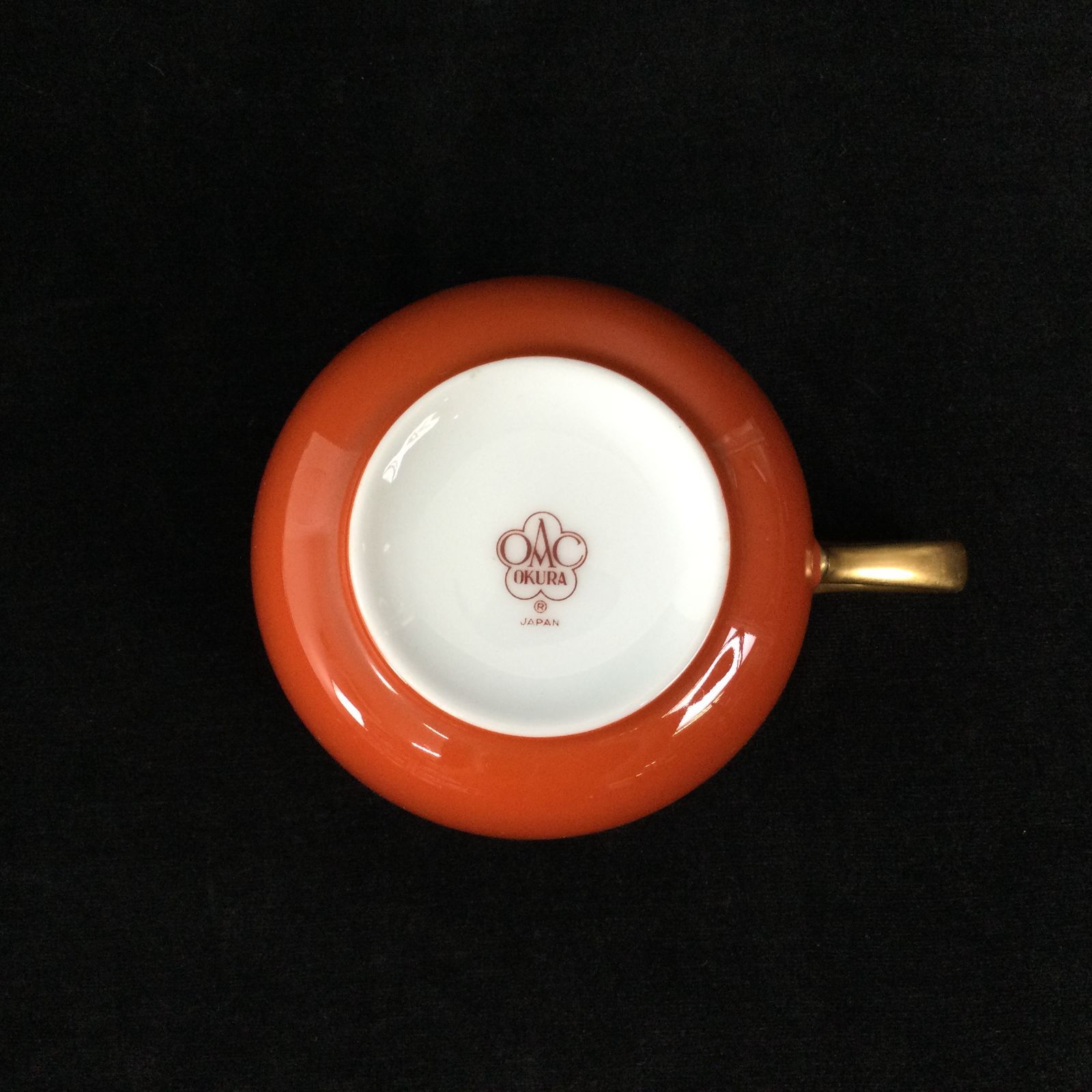 大倉陶園 OKURA 日本製 色蒔き クリアランス レッド 赤 モーニング