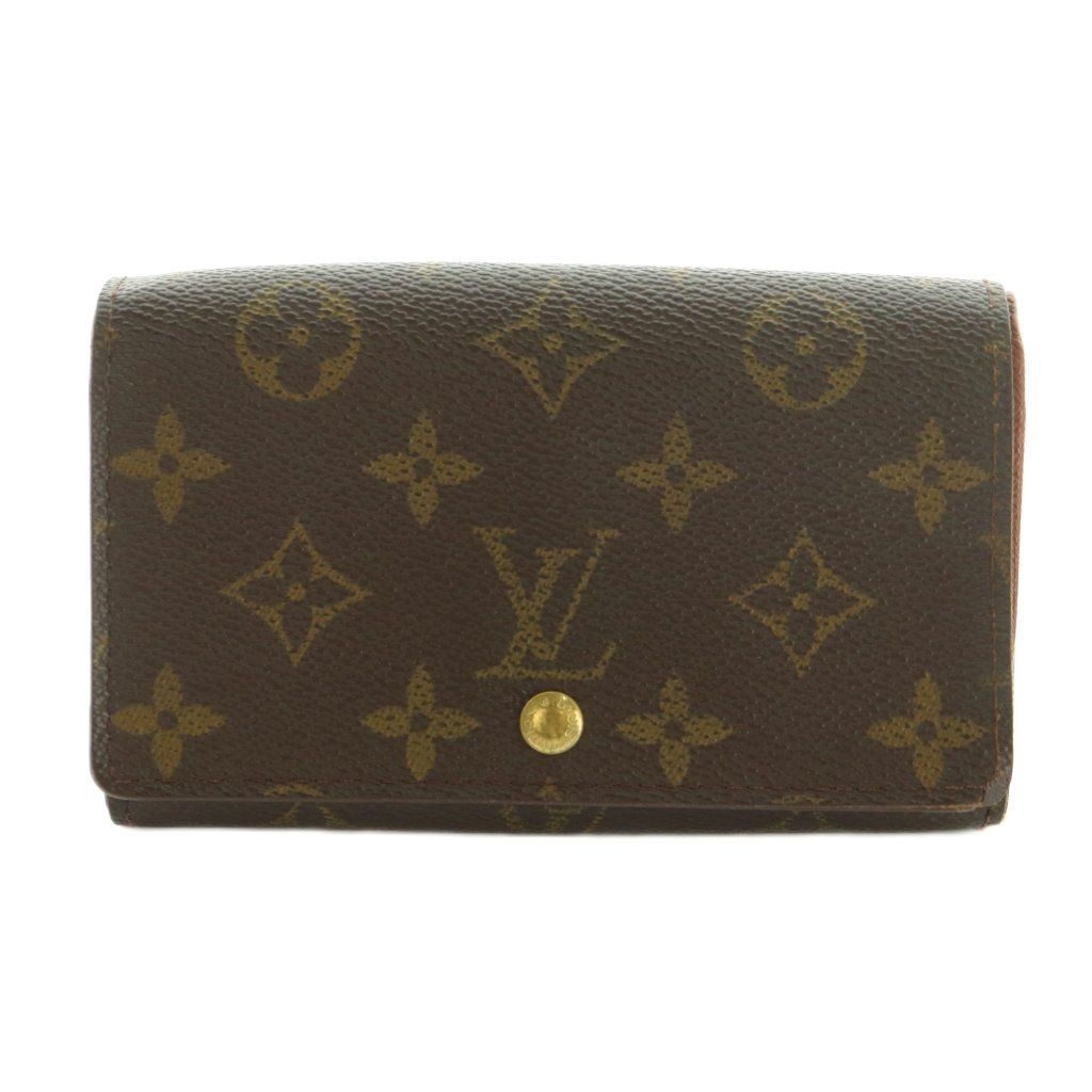ルイヴィトン ポルトモネビエトレゾール モノグラム 二つ折り財布 ブラウン ルイヴィトン LOUIS VUITTON モノグラム ポルトモネビエトレゾー