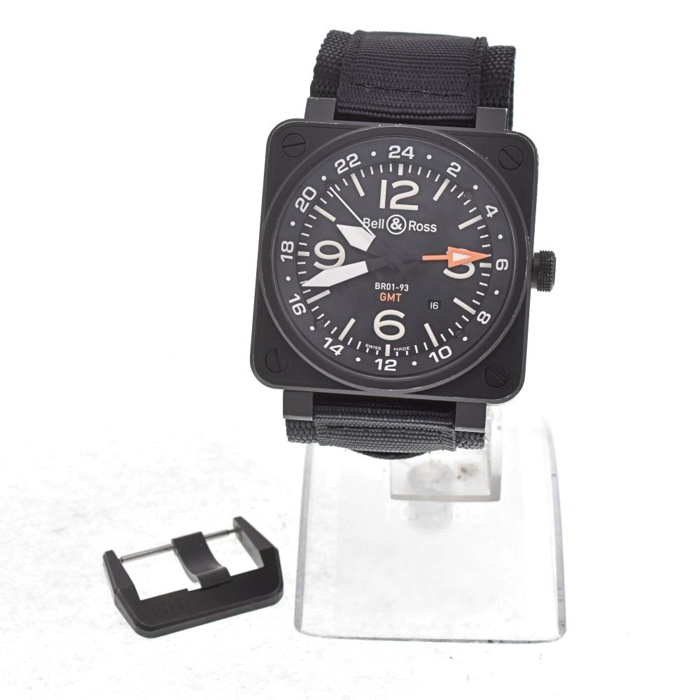 値下げ‼️超美品 ベル&ロス Bell & Ross BR01-93GMT 中古)BELL & ROSS ベル&ロス BR 01-93 GMT（商品ID