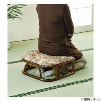 Rattan 籐クッション付正座器