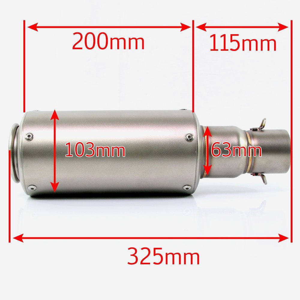 汎用 GPショートサイレンサー φ50.8 50.8mm 缶型 チタンカラー 焼き色なし フェイクチタン スリップオン マフラー バイク オートバイ  カスタム パーツ - メルカリ