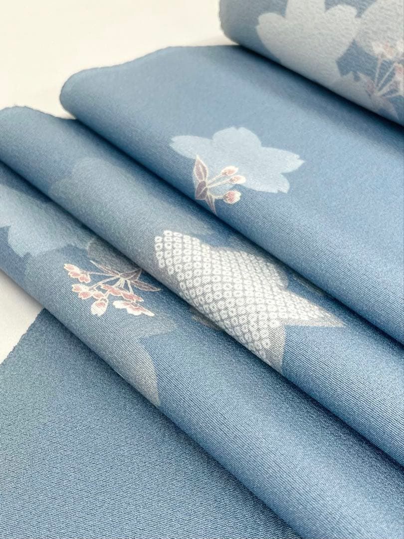 小紋 京友禅 紋意匠 桜 正絹 反物 - メルカリ