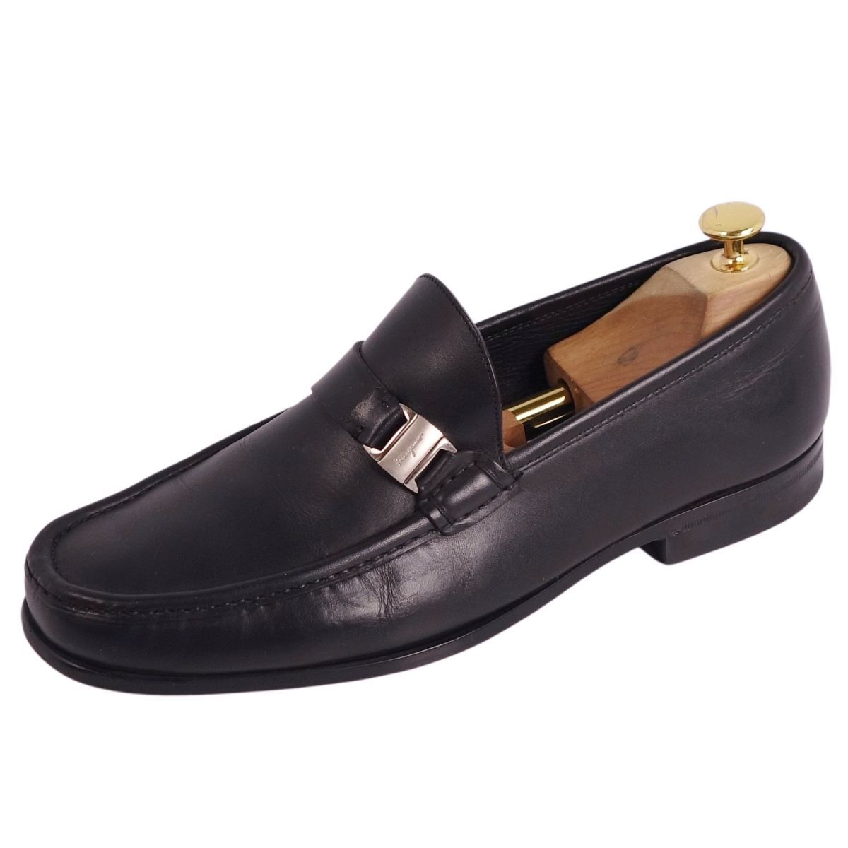 J.M. Weston ブラック スリッポン（ホールカット） 24.5cm【美品】 ファッション J.M. Weston ブラック スリッポン