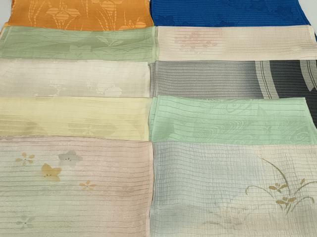 平和屋着物＊夏物 和装小物 帯揚げ10枚 正絹 逸品 DAAV8120by セール中