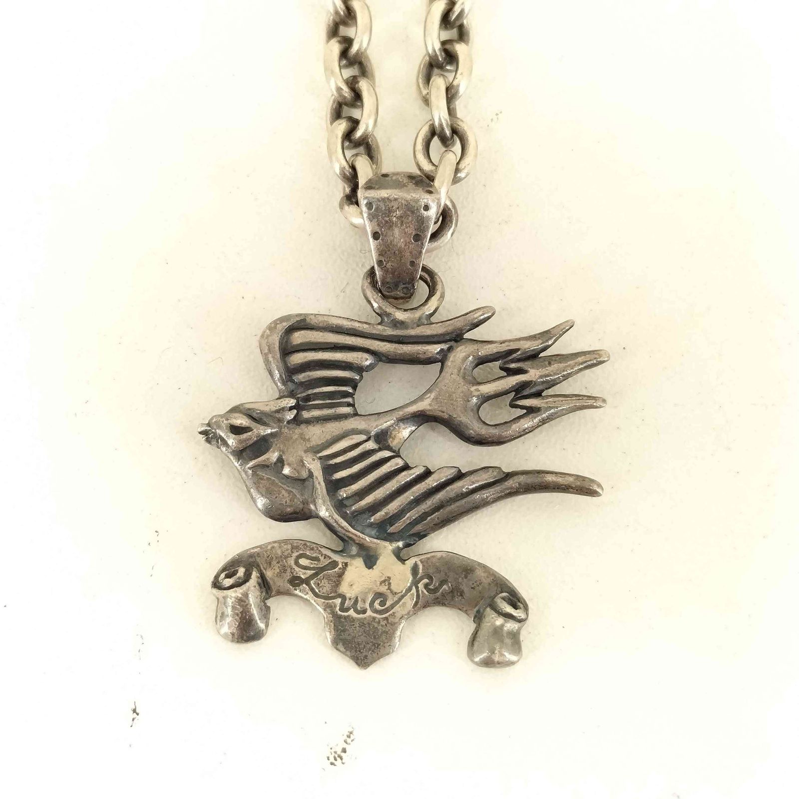 ガルシア GALCIA STERLING 刻印 スワロー ツバメ トップ シルバー ネックレス メンズ 表記無