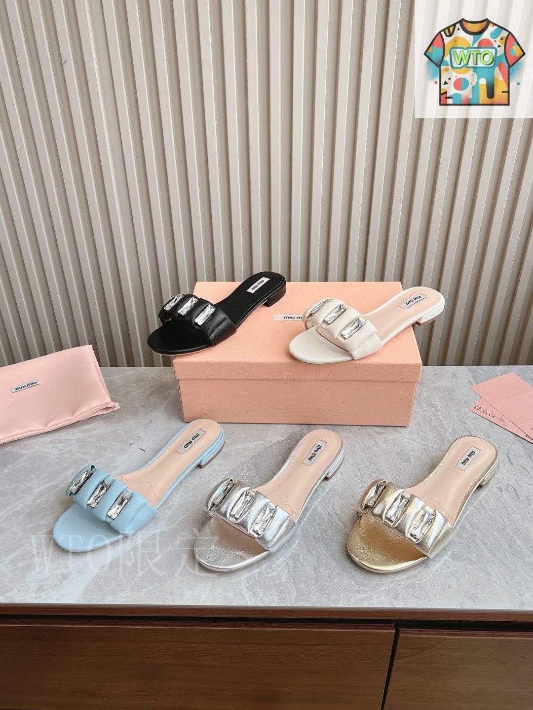 ［25ss新作］miu miu レディースサンダル 5XX64088TF0009 Miu Miu ミュウミュウ スターズ モノサンダル05 - メルカリ