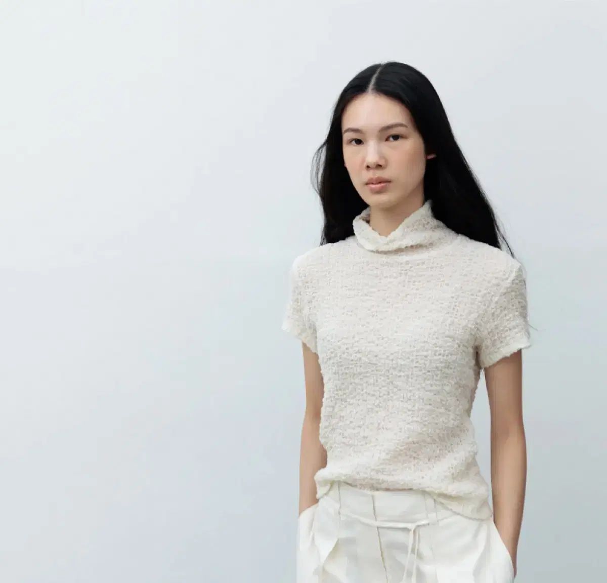 レース rrace クリンクル タートルネック Crinkle Back ー Open Top