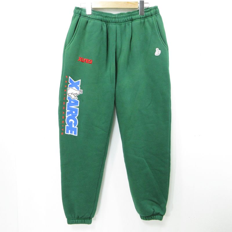 三重本店 FR2 × XLARGE エフアールツー × エクストララージ 裏起毛スウェットパンツ グリーン サイズ M 107