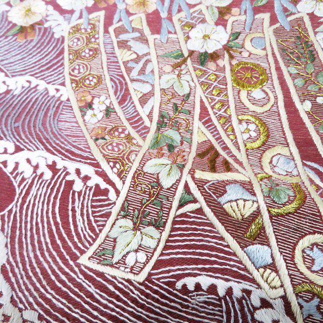 セミアンティーク駒刺繍♡3歳用♡絹 セミアンティーク駒刺繍♡3歳用♡絹 - メルカリ
