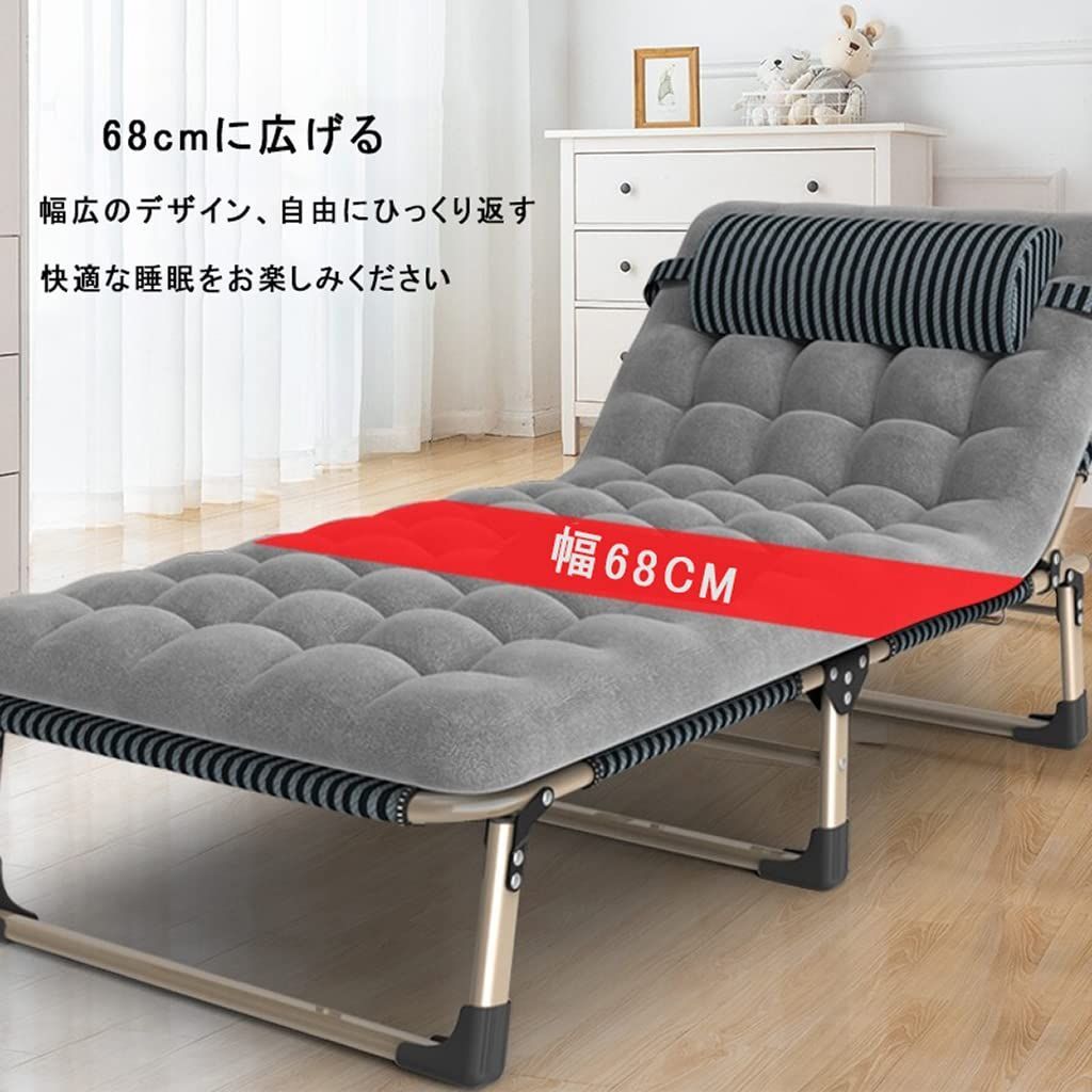 折りたたみベッド 簡易ベッド キャンプコット サマーベット 枕付き 5  