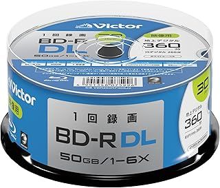 ビクター Victor 1回録画用 BD-R DL VBR260RP30SJ2 片面2層|1-6倍速|30枚 ホワイト