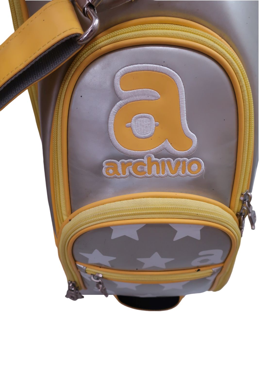 archivio(アルチビオ) キャディバッグ シルバー / イエロー 6口 ゴルフ