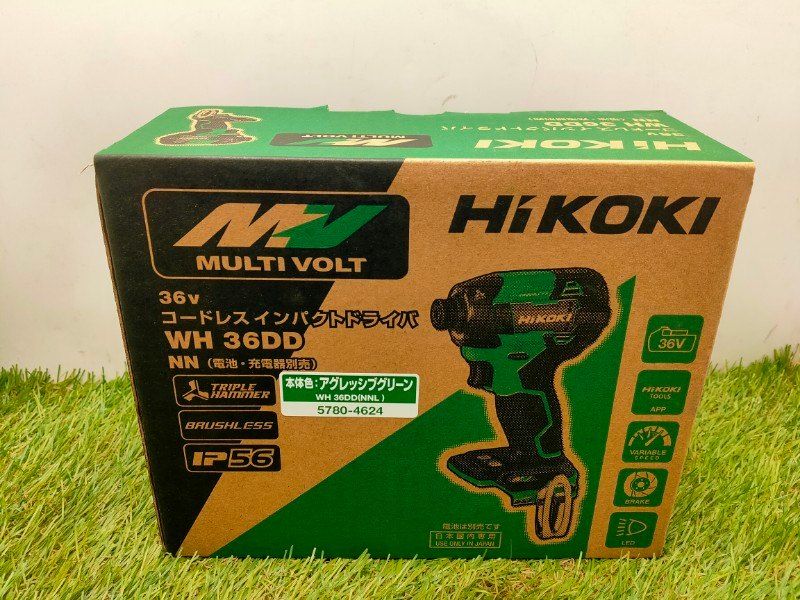 HiKOKI ハイコーキ 36V 充電式 インパクトドライバ アグレッシブグリーン 蓄電池 充電器 ケース別売 WH36DD NNL ♥