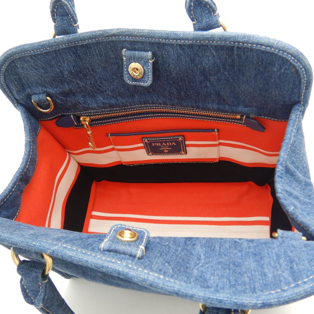 PRADA プラダ BN2254 トートバッグ 2WAY デニム AVIO/251684【中古 
