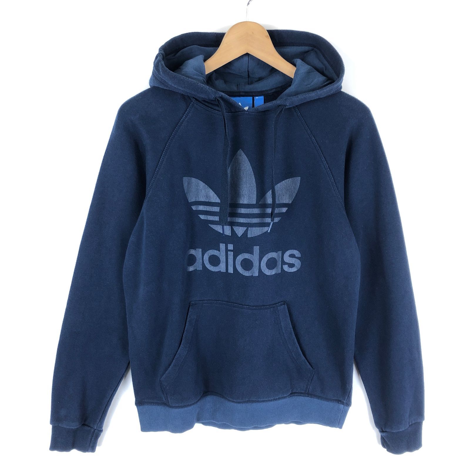 アディダス adidas originals パーカー デカロゴ 青タグ