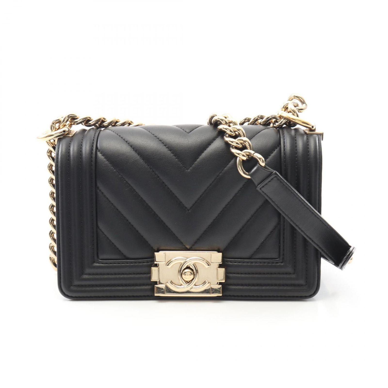 シャネルラムスキンボーイシャネル25ショルダーバッグ CHANEL - シャネル ボーイシャネル25 ラムスキンチェーン