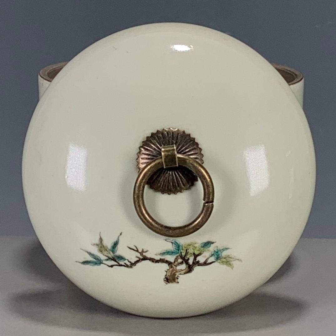 Ｔ６８４　蓋置　『絵唐津　蓋置』『中里重利』　共箱　茶道具 T684 蓋置 『絵唐津 蓋置』『中里重利』 共箱 茶道具 清宮】三玄窯